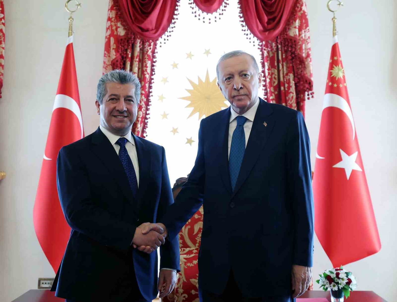CUMHURBAŞKANI RECEP TAYYİP ERDOĞAN, IRAK KÜRT BÖLGESEL YÖNETİMİ (IKBY) BAŞBAKANI MESRUR BARZANİ’Yİ...