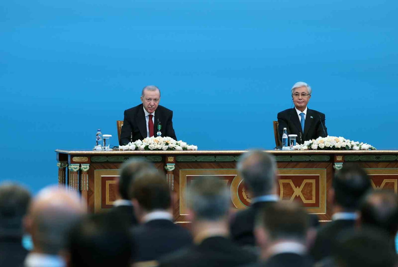 CUMHURBAŞKANI RECEP TAYYİP ERDOĞAN, KAZAKİSTAN CUMHURBAŞKANI KASIM CÖMERT TOKAYEV İLE DÜZENLEDİĞİ...