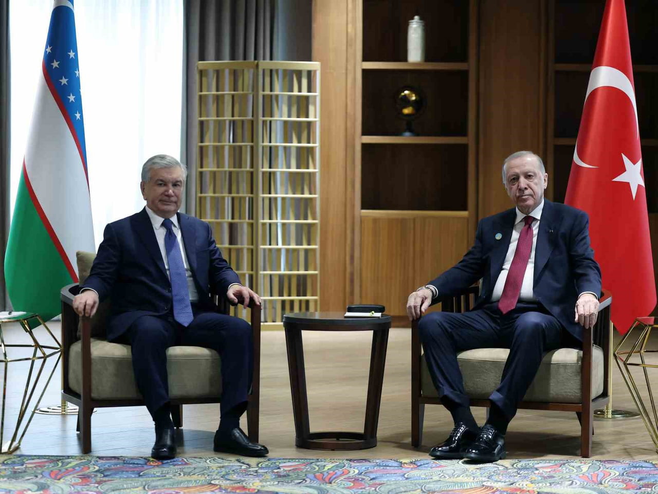 CUMHURBAŞKANI RECEP TAYYİP ERDOĞAN, TÜRK DEVLETLERİ GAYRİ RESMİ ZİRVESİ İÇİN GELDİĞİ TÜRKİSTAN’DA...