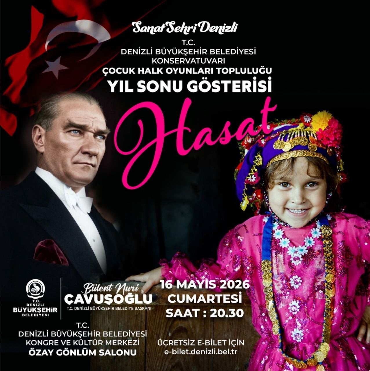DENİZLİ BÜYÜKŞEHİR BELEDİYESİ KONSERVATUVARI ÇOCUK HALK OYUNLARI TOPLULUĞU, UZUN SÜREN HAZIRLIK...