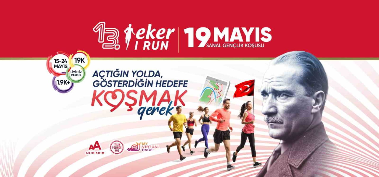EKER I RUN, 19 MAYIS ATATÜRK’Ü ANMA, GENÇLİK VE SPOR BAYRAMI’NI BU YIL DA SANAL GENÇLİK KOŞUSU İLE...