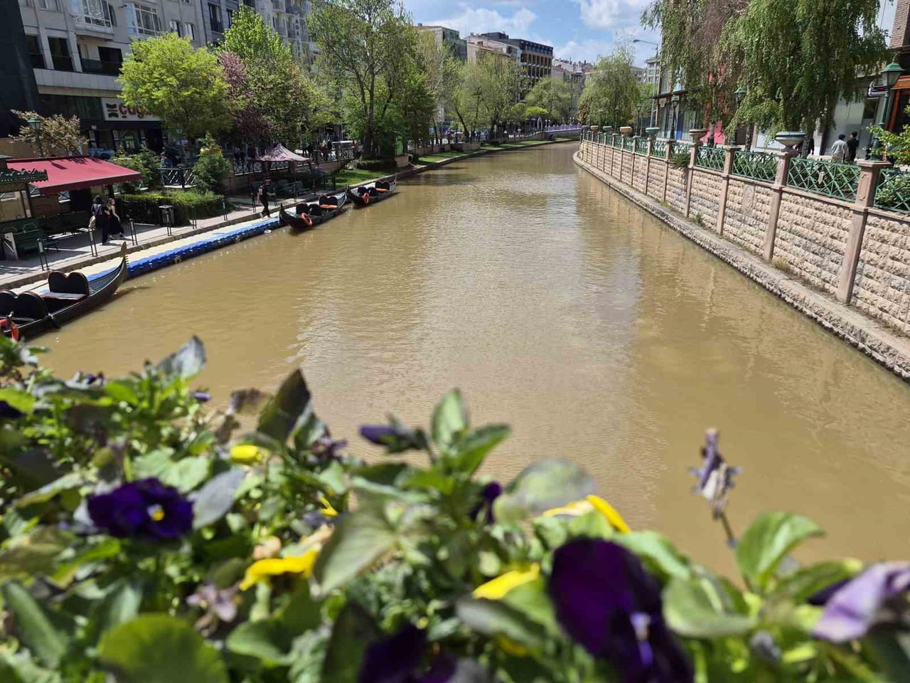ESKİŞEHİR'DE YAĞIŞ SONRASI KAHVERENGİ TONUNA BÜRÜNEN PORSUK ÇAYI İLGİNÇ GÖRÜNTÜ...