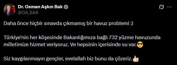 GENÇLİK VE SPOR BAKANI OSMAN AŞKIN BAK, MARMARİS BELEDİYESİ’NİN 1 AYDIR TADİLAT SEBEBİYLE HAVUZU...