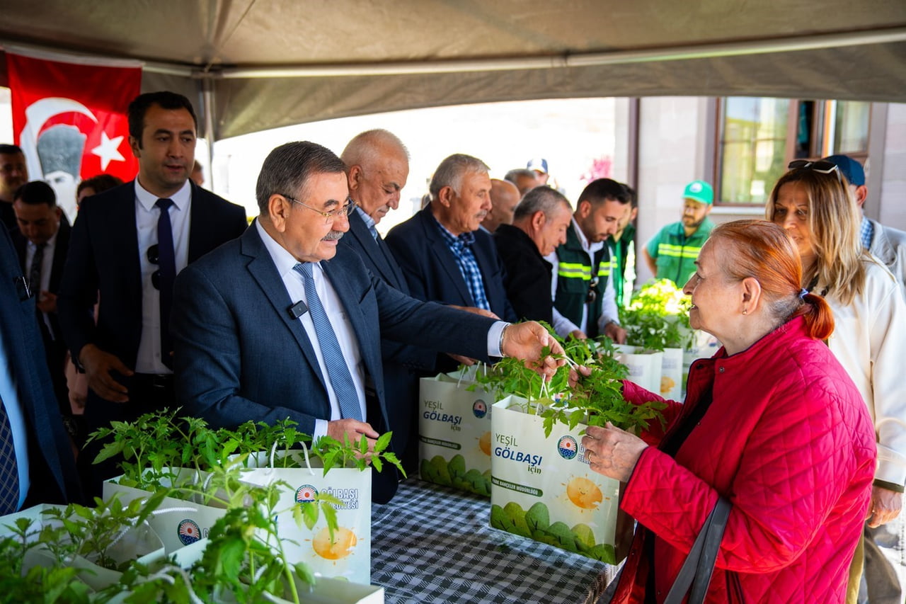 GÖLBAŞI BELEDİYESİ SERALARINDA ATA TOHUMLARINDAN ÜRETİLEN 190 BİN FİDE VATANDAŞLARA...
