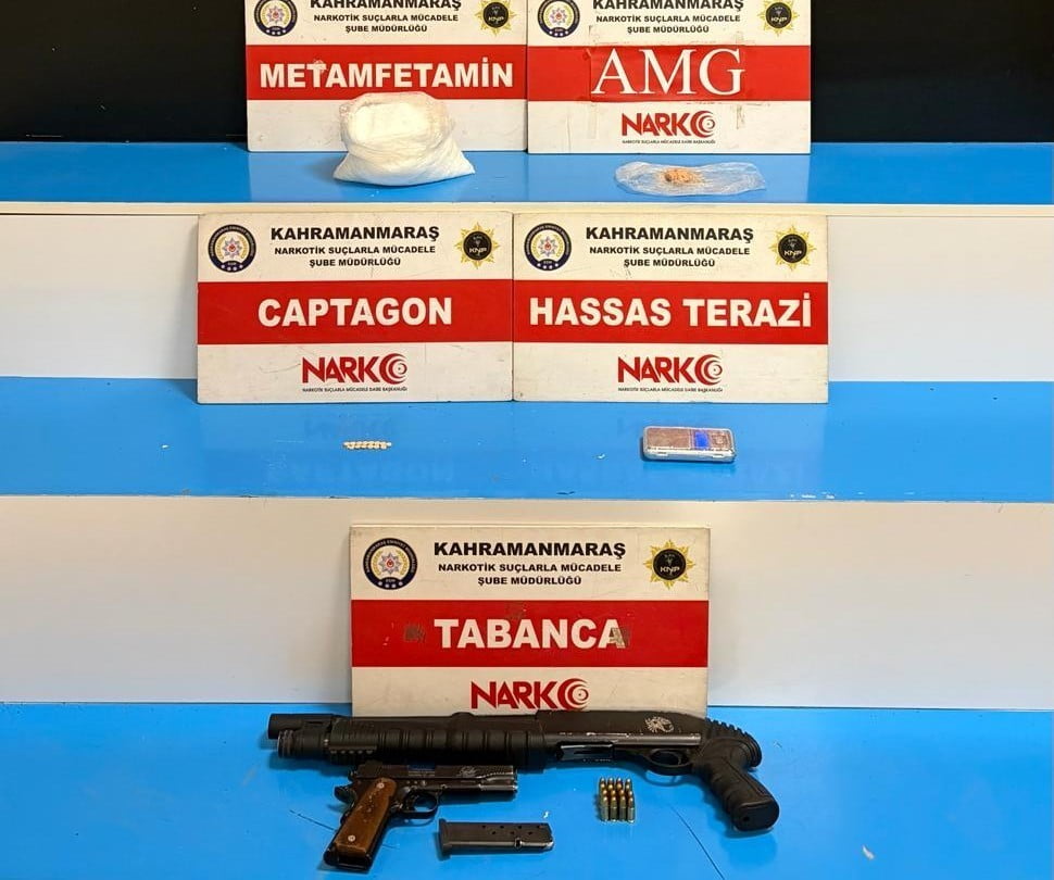 KAHRAMANMARAŞ’TA DÜZENLENEN UYUŞTURUCU OPERASYONUNDA 1 KİLO 150 GRAM METAMFETAMİN ELE GEÇİRİLİRKEN...