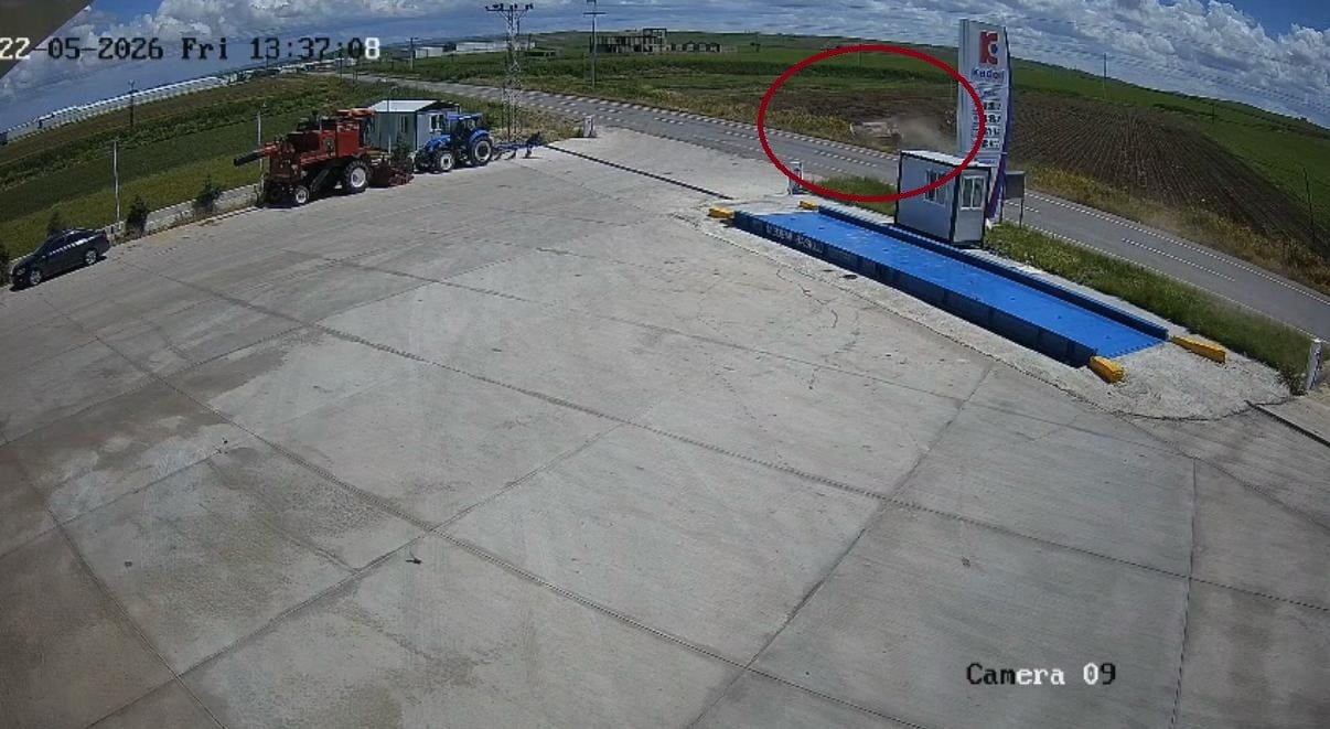 KAZA ANI GÜVENLİK KAMERASINCA KAYDEDİLDİ.