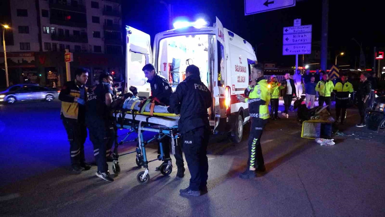 MALATYA’DA CİPLE ÇARPIŞAN MOTOKURYE YARALANDI