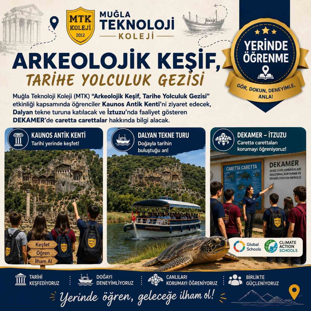 MTK ÖĞRENME YOLCULUĞUNU ANTİK KENTLERE TAŞIYOR