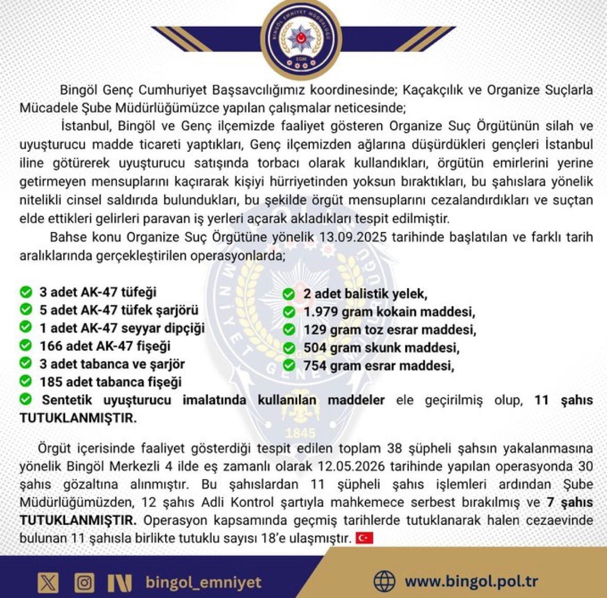 OPERASYONLA İLGİLİ AÇIKLAMA