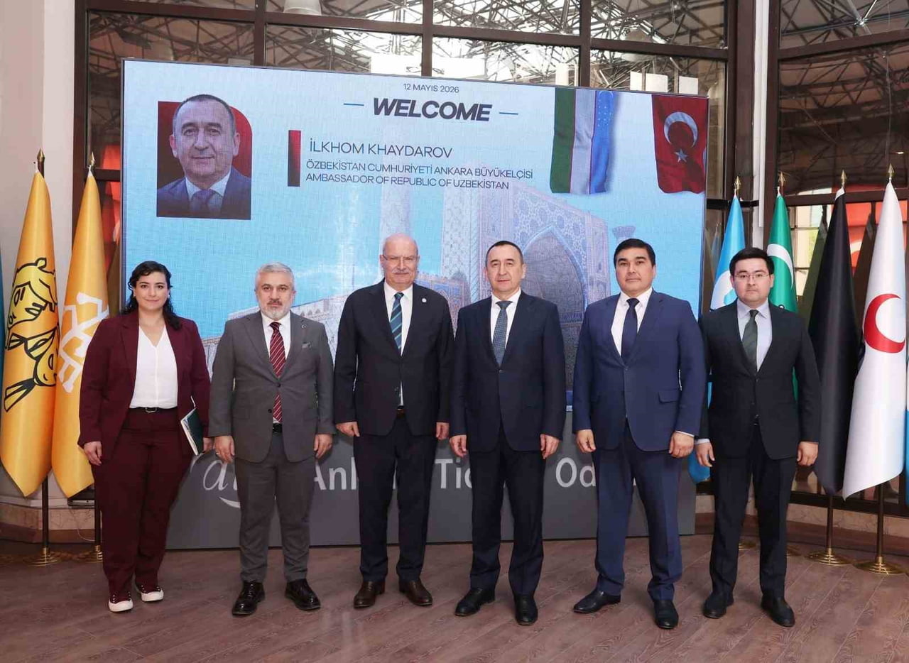 ÖZBEKİSTAN CUMHURİYETİ'NİN ANKARA BÜYÜKELÇİSİ İLKHOM KHAYDAROV, ATO BAŞKANI GÜRSEL BARAN'I...