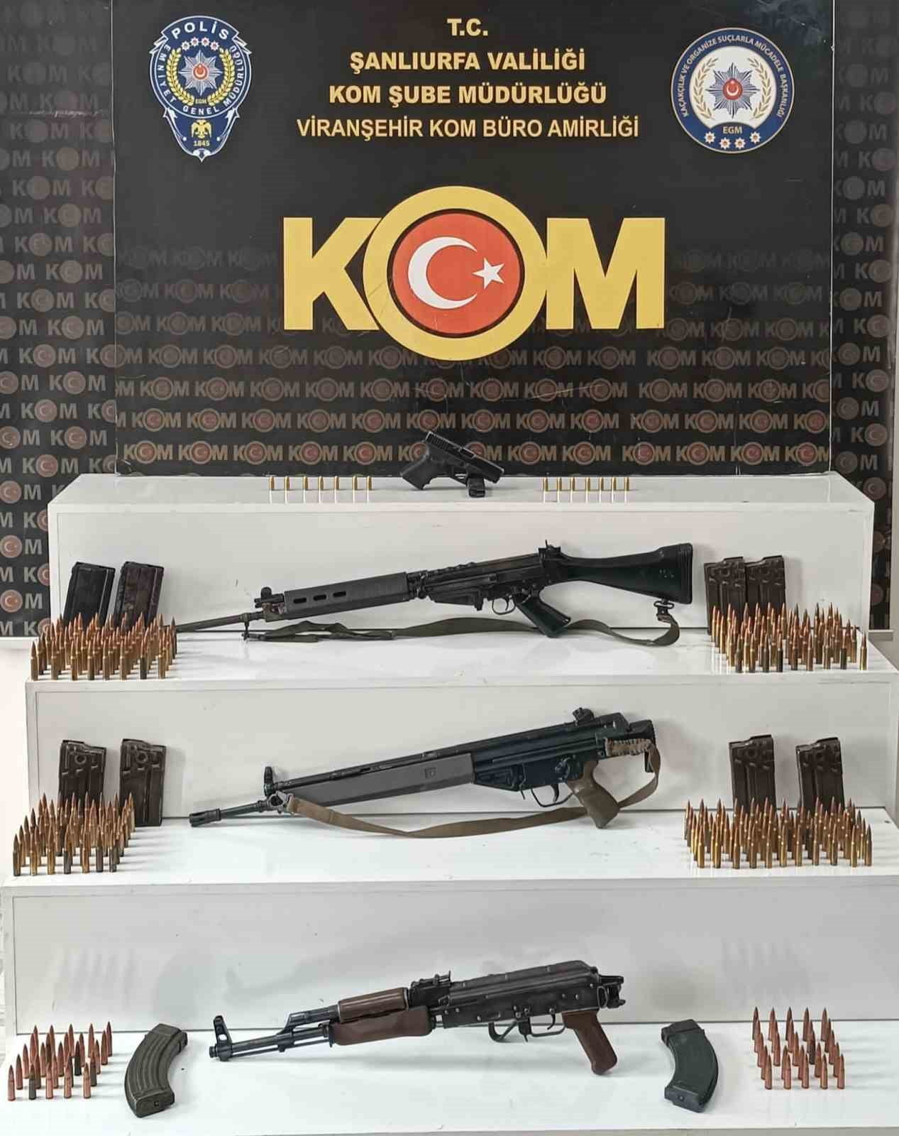 ŞANLIURFA’DA UZUN NAMLULU SİLAHLAR ELE GEÇİRİLDİ