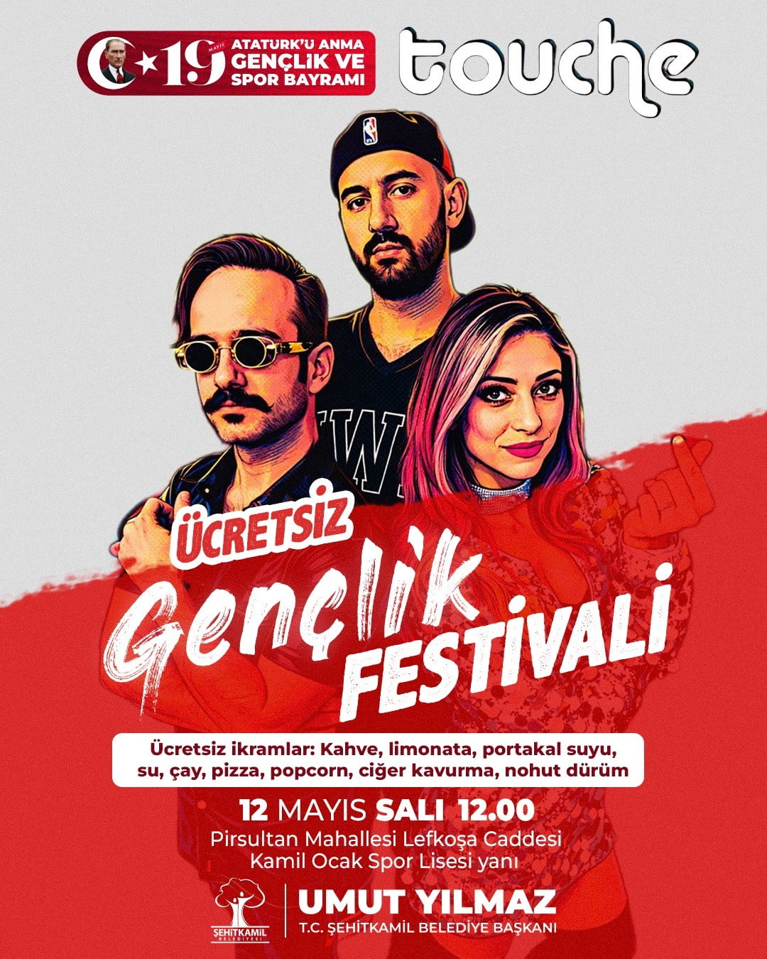 ŞEHİTKAMİL'DE 19 MAYIS COŞKUSU GENÇLİK FESTİVALİ İLE BAŞLIYOR