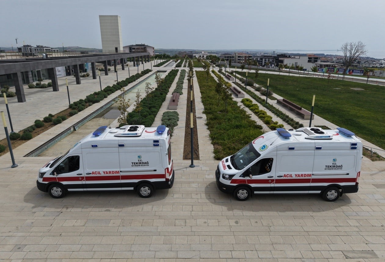 TEKİRDAĞ İL SAĞLIK MÜDÜRLÜĞÜ KOORDİNASYONUNDA GÖREV YAPAN AMBULANSLAR, 112 ACİL YARDIM HATTI...