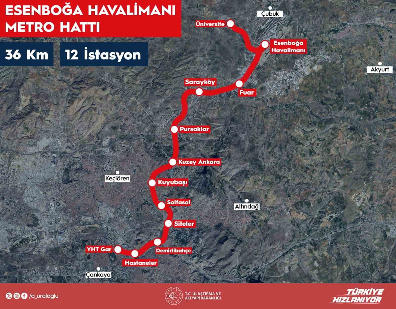 ULAŞTIRMA VE ALTYAPI BAKANI ABDULKADİR URALOĞLU, "YHT GAR-KUYUBAŞI-ESENBOĞA HAVALİMANI METRO...