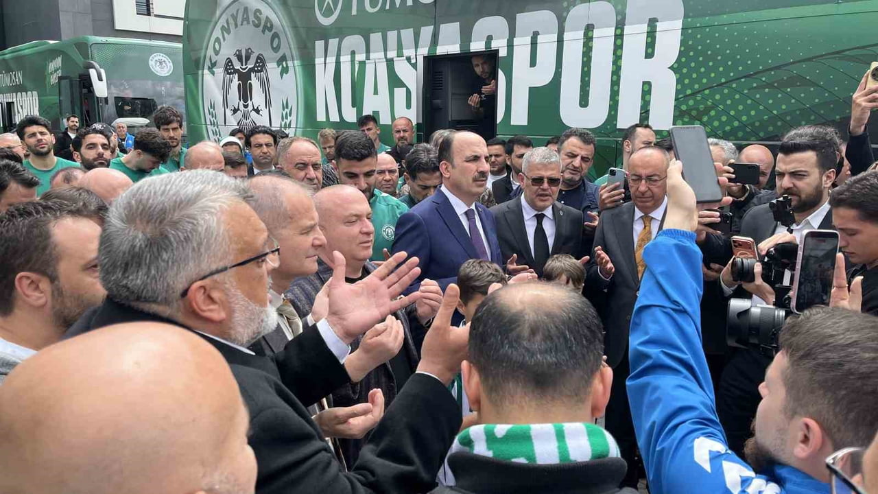 ZİRAAT TÜRKİYE KUPASI FİNALİNDE TRABZONSPOR İLE KARŞILAŞACAK OLAN KONYASPOR, DÜZENLENEN TÖRENLE...