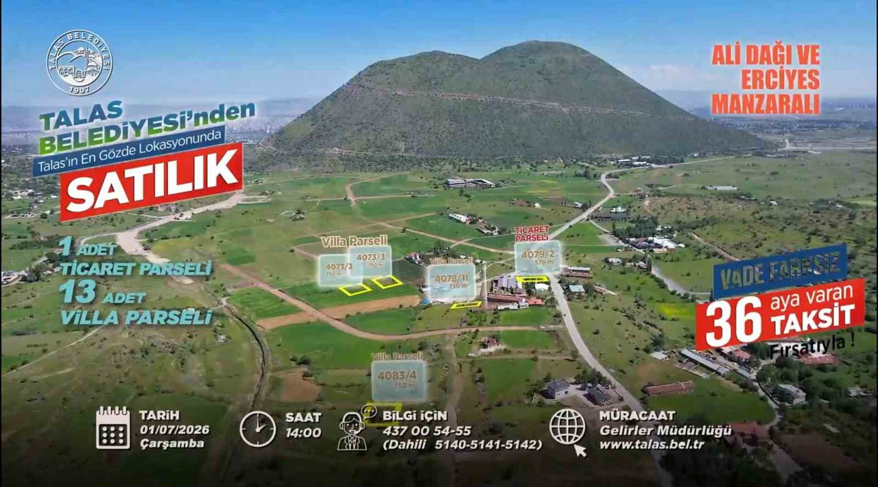 1 TEMMUZ 2026 ÇARŞAMBA GÜNÜ SAAT 14.00'TE GERÇEKLEŞTİRİLECEK İHALE KAPSAMINDA MEVLANA...