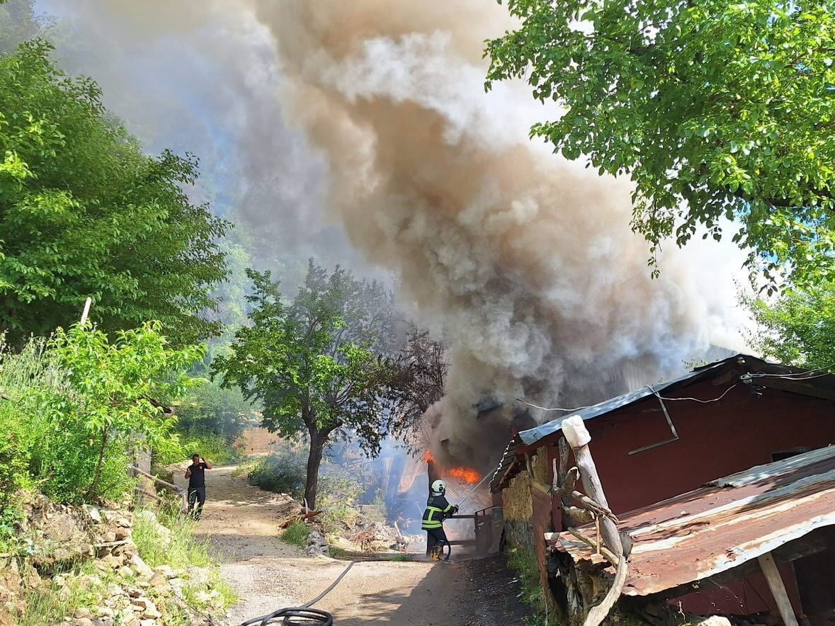 ADANA'NIN KOZAN İLÇESİNDE BİR YAYLA EVİNDE ÇIKAN YANGIN, ORMANLIK ALANA SIÇRADI. YANGINDA İKİ...