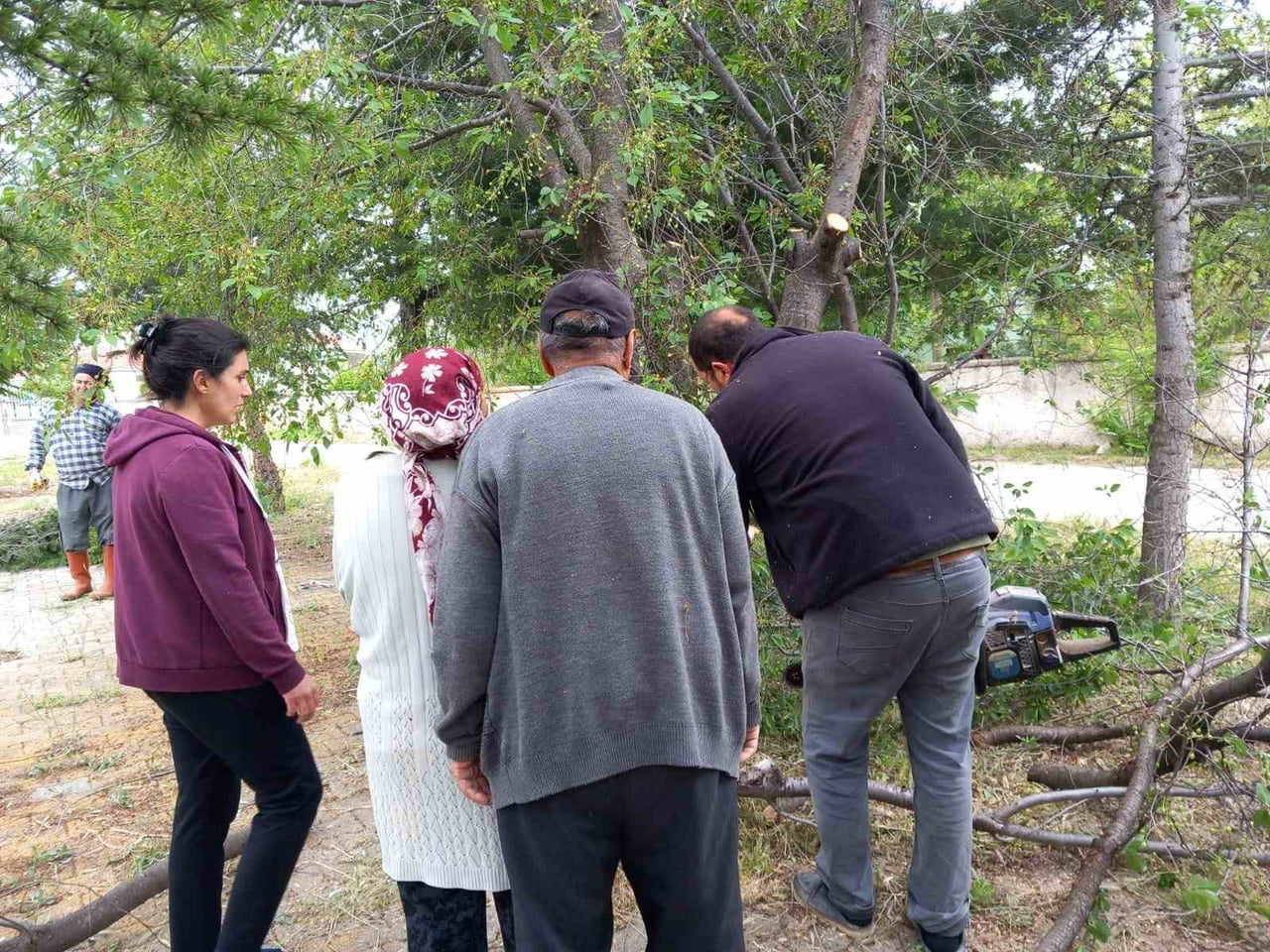 AFYONKARAHİSAR'IN EMİRDAĞ İLÇESİNDE BULUNAN YARIMCA KÖYÜ'NÜN MUHTARI ALİ ÜN, PARKTAKİ ÇÜRÜYEN VE...