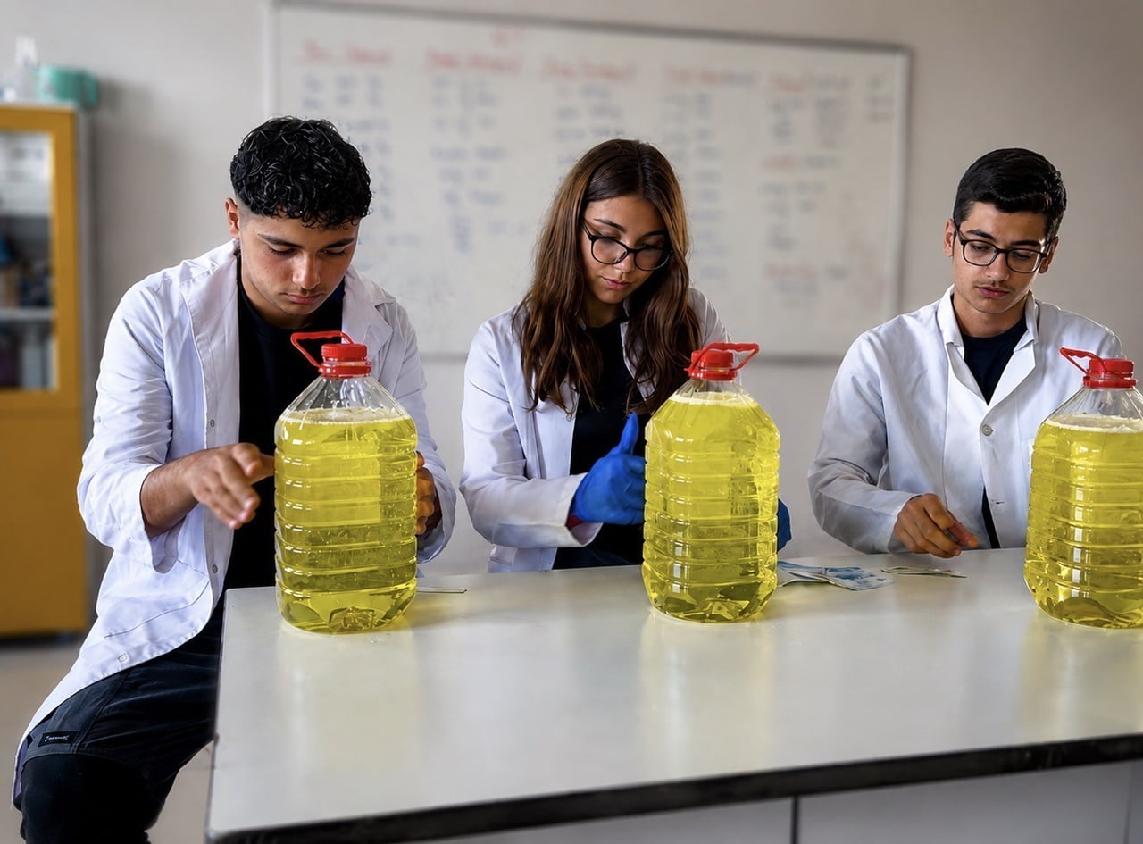 AĞRI'DA TOBB MESLEKİ VE TEKNİK ANADOLU LİSESİ ÖĞRENCİLERİ, LABORATUVARLARDA ÜRETTİKLERİ TEMİZLİK...