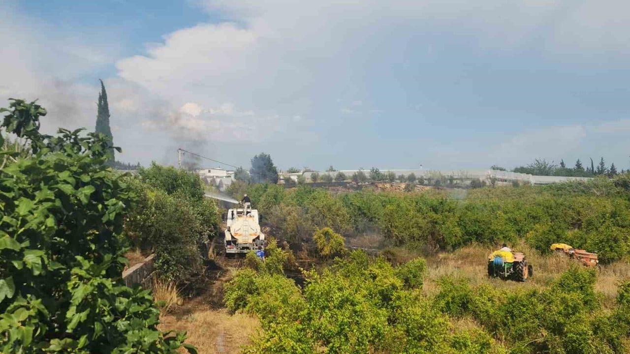 ANTALYA’NIN AKSU İLÇESİNDE ÇALILIK ALANDA ÇIKAN YANGIN, RÜZGARIN ETKİSİYLE SERALARA VE EVLERE...
