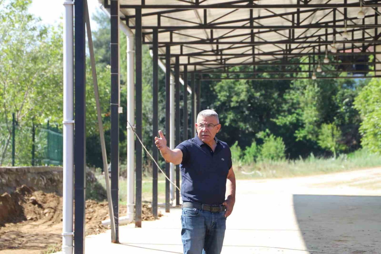 AYDIN'IN KÖŞK İLÇESİ KOÇAK MAHALLESİ'NDE BULUNAN CEMİYET ALANINDA YAPIMI SÜREN MUTFAK, TUVALET VE...