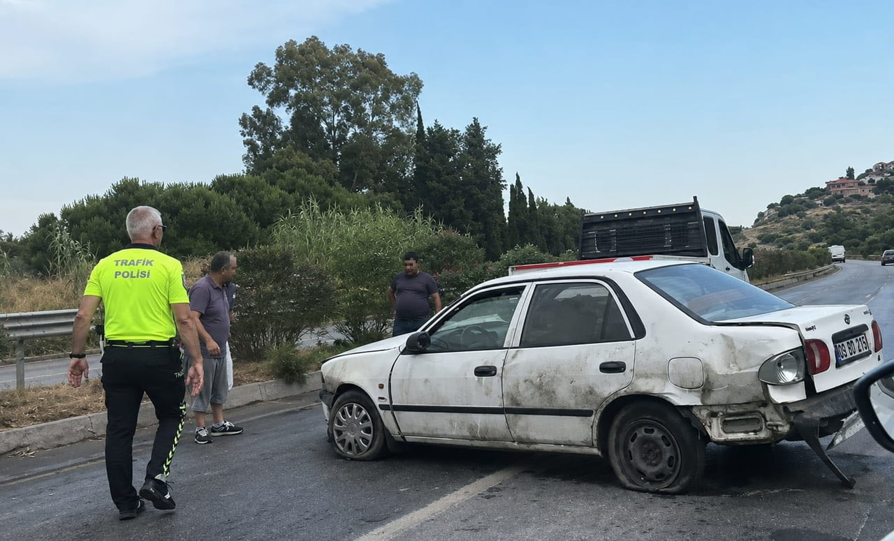 AYDIN'IN SÖKE İLÇESİNDE MEYDANA GELEN TRAFİK KAZASINDA BİR KİŞİ YARALANDI.