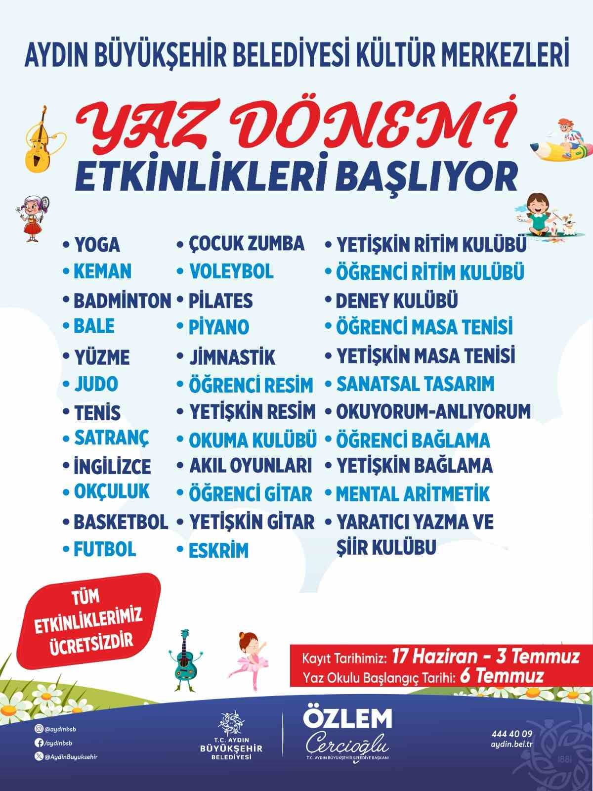 AYDIN BÜYÜKŞEHİR BELEDİYE BAŞKANI ÖZLEM ÇERÇİOĞLU, HER YIL OLDUĞU GİBİ BU YILDA HER YAŞTAN...