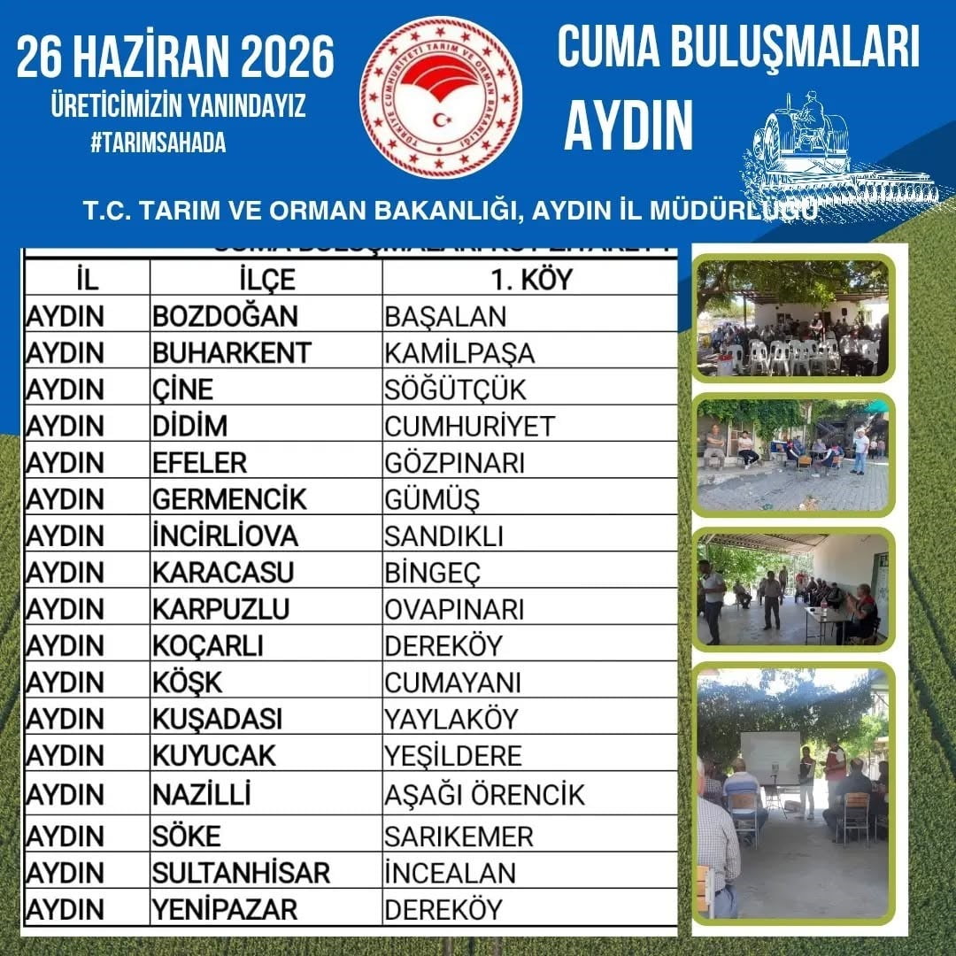 AYDIN’DA ÜRETİCİLERİN TALEP VE ÖNERİLERİNİN YERİNDE DİNLENMESİ AMACIYLA DÜZENLENEN "TARIM SAHADA –...