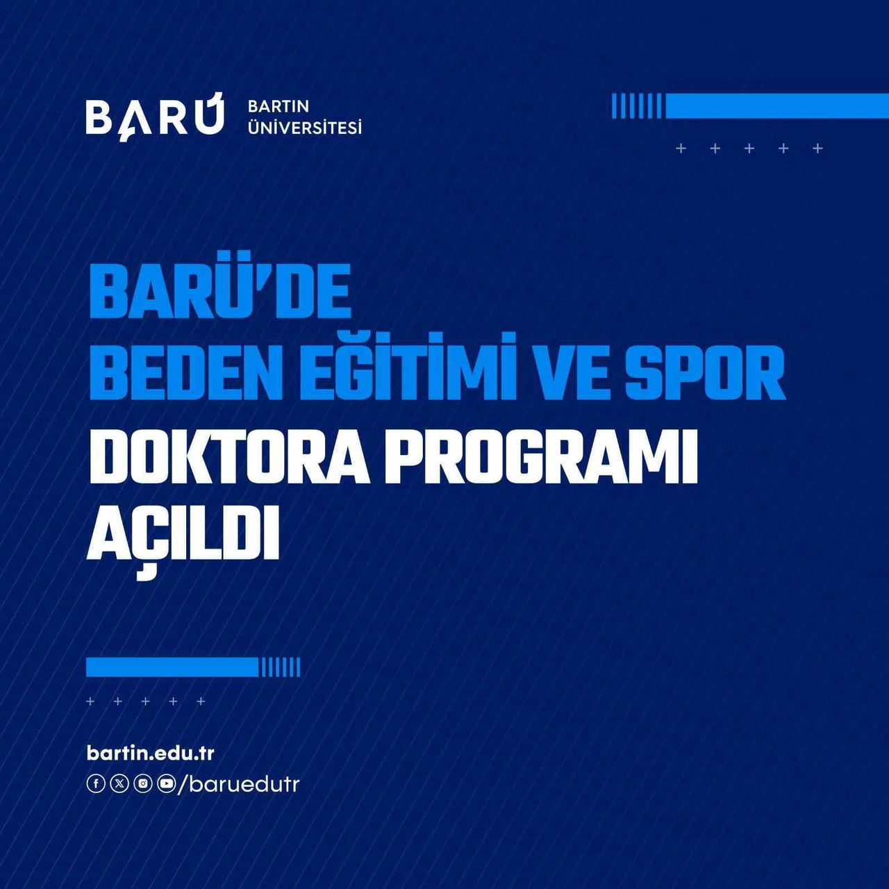 BARTIN ÜNİVERSİTESİNDE (BARÜ) SPOR BİLİMLERİ ALANINDA YENİLİKÇİ ÇALIŞMALARIN ARTIRILMASI, BEDEN...