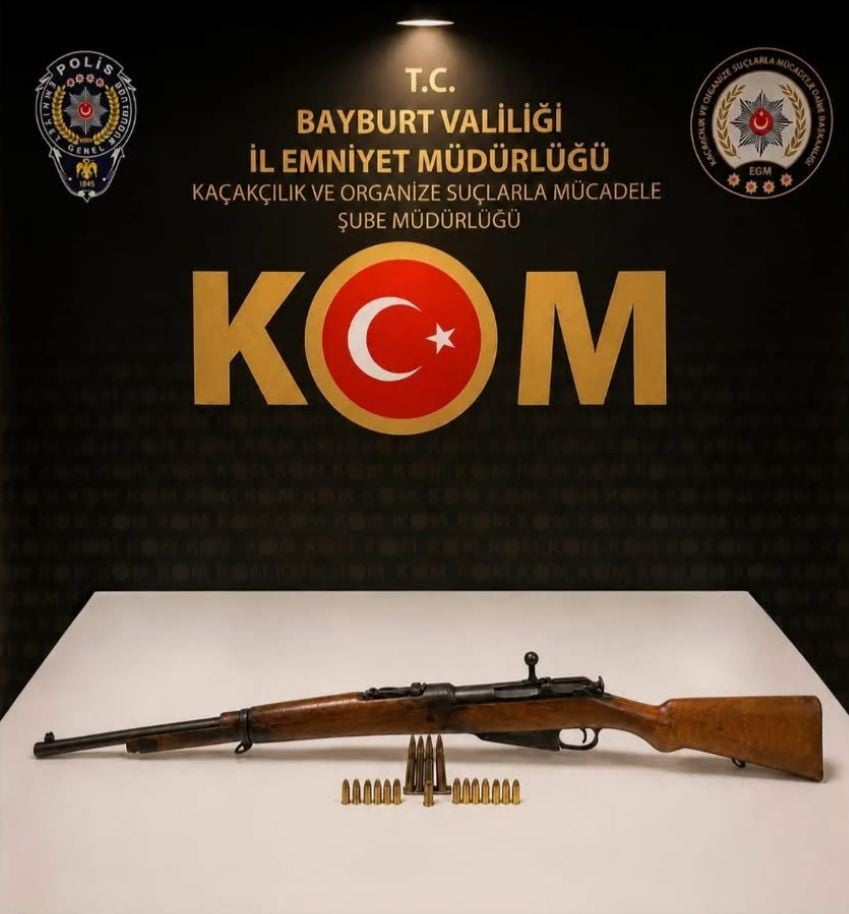 BAYBURT’TA RUHSATSIZ TÜFEK VE MÜHİMMAT ELE GEÇİRİLDİ