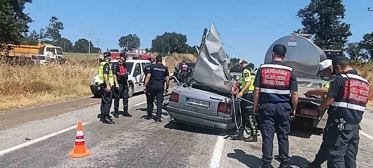 ÇAN’DA TRAFİK KAZASI ; 4 YARALI