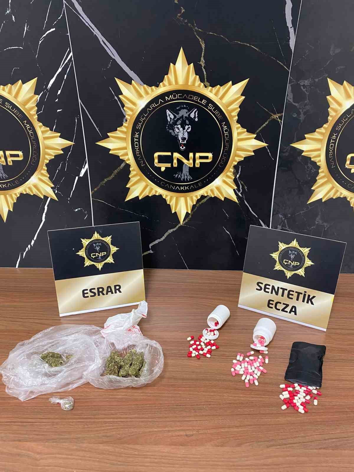 ÇANAKKALE’DE EMNİYET TARAFINDAN YAPILAN HUZUR UYGULAMALARINDA UYUŞTURUCU VEYA UYARICI MADDE  İMAL...