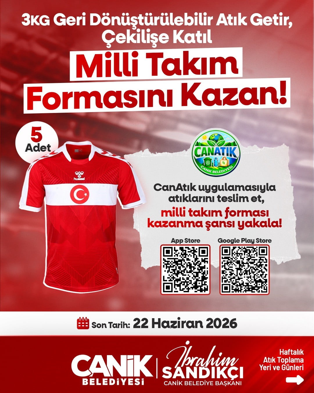 CANİK BELEDİYESİ, CANİK MOBİL SIFIR ATIK ARACI VE CANİK SIFIR ATIK MARKETİ'NE 3 KİLOGRAM GERİ...
