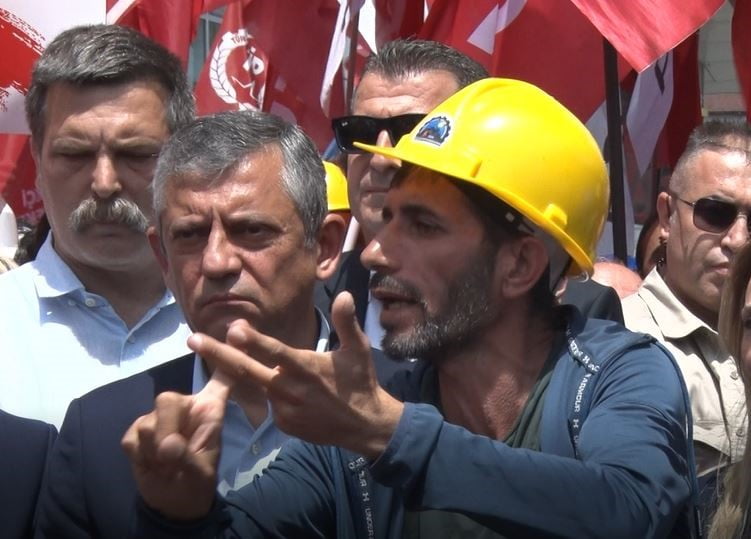 CHP'Lİ ÖZGÜR ÖZEL, "SON KURUŞ ÖDENENE, HAKLARINI ALANA KADAR HEPİMİZ MADENCİLERİN ARKASINDAYIZ....