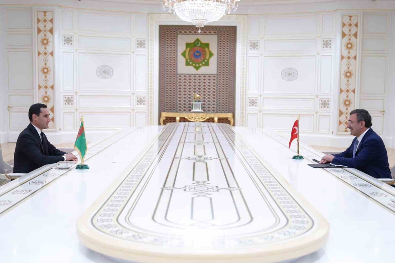 CUMHURBAŞKANI CEVDET YILMAZ VE TÜRKMENİSTAN BAKANLAR KURULU BAŞKAN YARDIMCISI NÖKERGULİ...