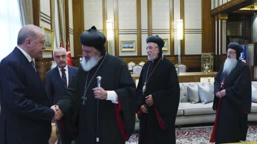Cumhurbaşkanı Erdoğan, Dünya Süryani Ortodoks Kilisesi Ruhani Lideri  II. Efram Kerim ve...