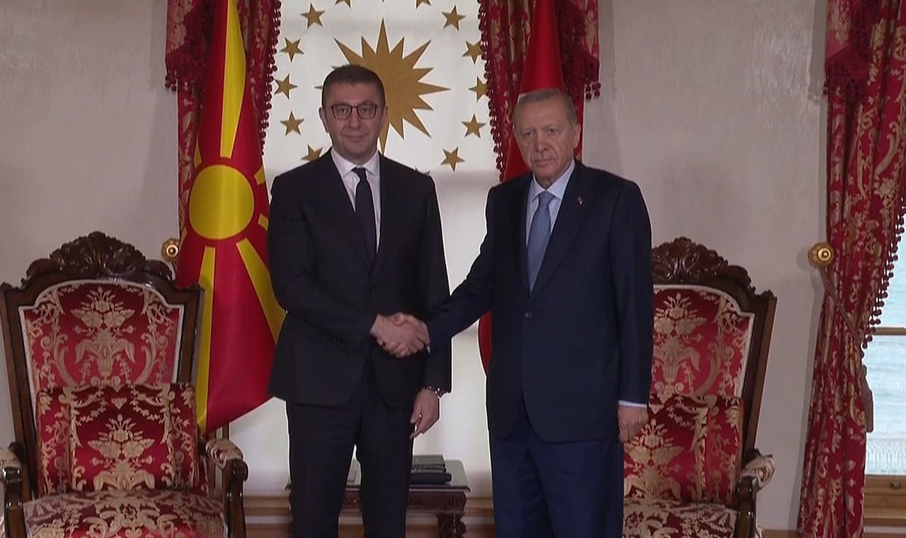 CUMHURBAŞKANI ERDOĞAN KUZEY MAKEDONYA BAŞBAKANI MİCKOSKİ’Yİ KABUL ETTİ