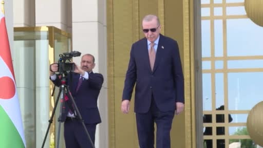 Cumhurbaşkanı Erdoğan, Nijer Cumhurbaşkanı Abdurrahman Tchiani'yi Beştepe'de resmi törenle...