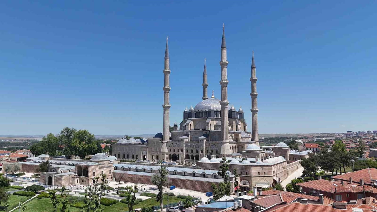 CUMHURBAŞKANI RECEP TAYYİP ERDOĞAN'IN EDİRNE'DE RESTORASYON ÇALIŞMALARI TAMAMLANAN SELİMİYE...