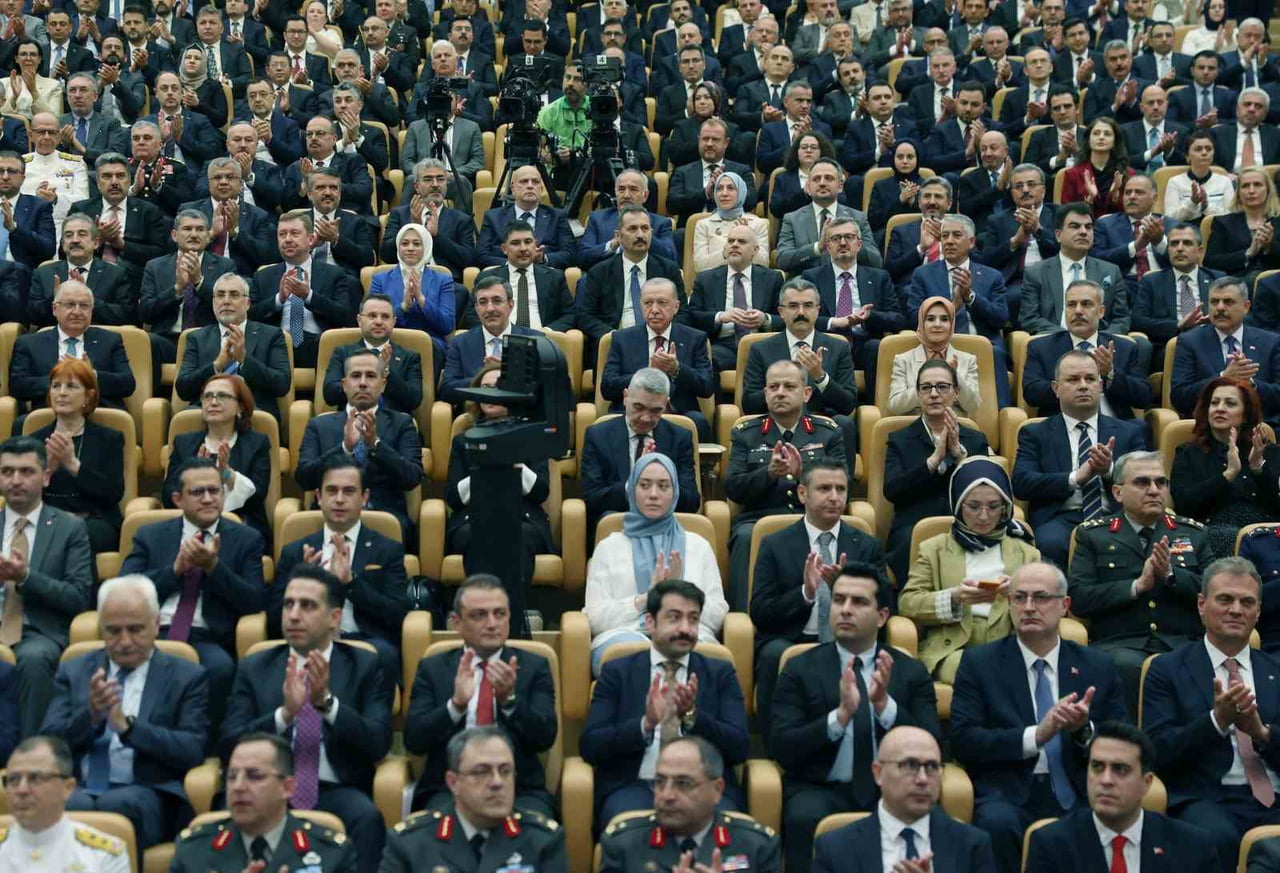 CUMHURBAŞKANI RECEP TAYYİP ERDOĞAN, CUMHURBAŞKANLIĞI KÜLLİYESİNDE DÜZENLENEN MİLLİ GÜVENLİK...