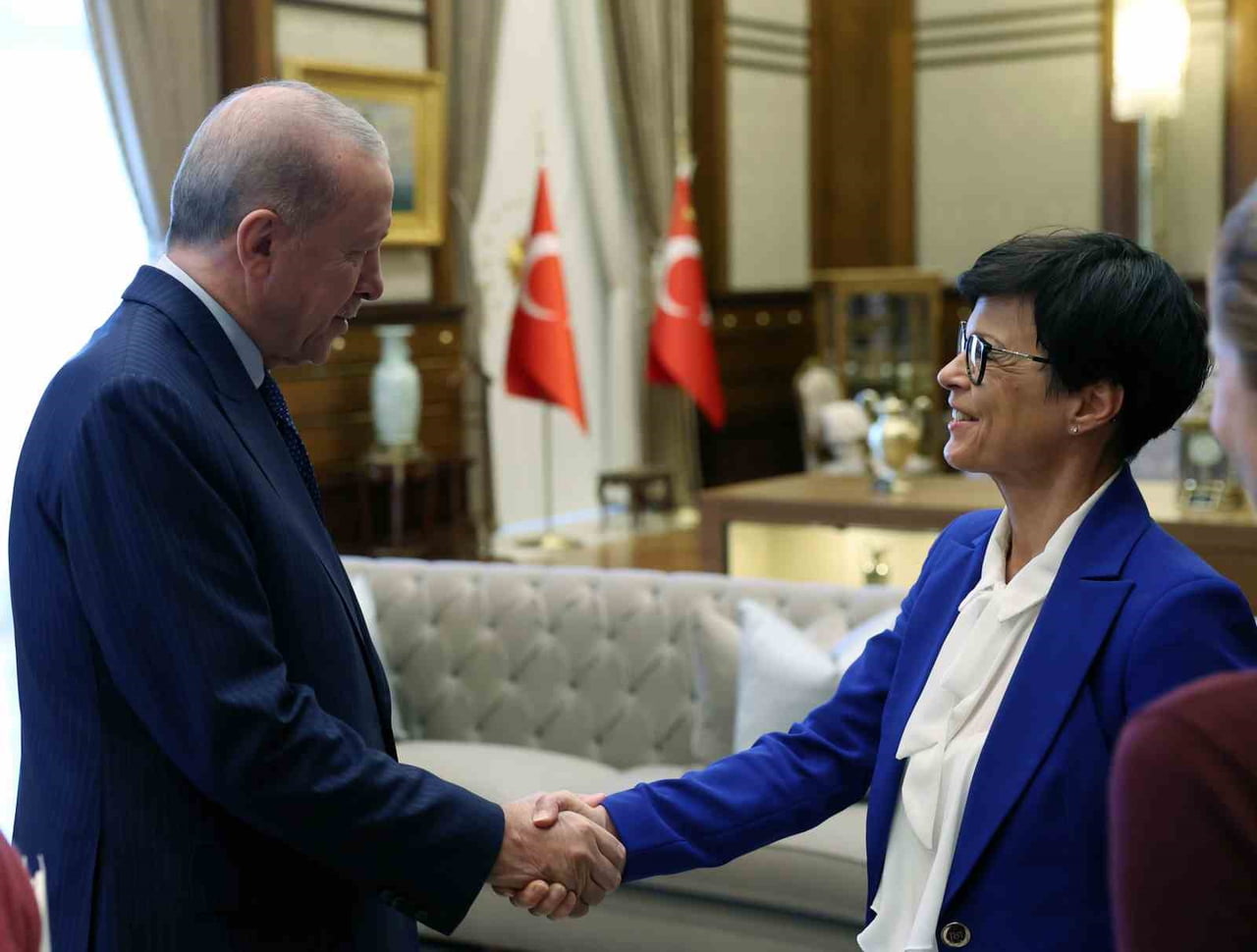 CUMHURBAŞKANI RECEP TAYYİP ERDOĞAN, GENİŞLEMEDEN SORUMLU MARTA KOS'U CUMHURBAŞKANLIĞI KÜLLİYESİNDE...