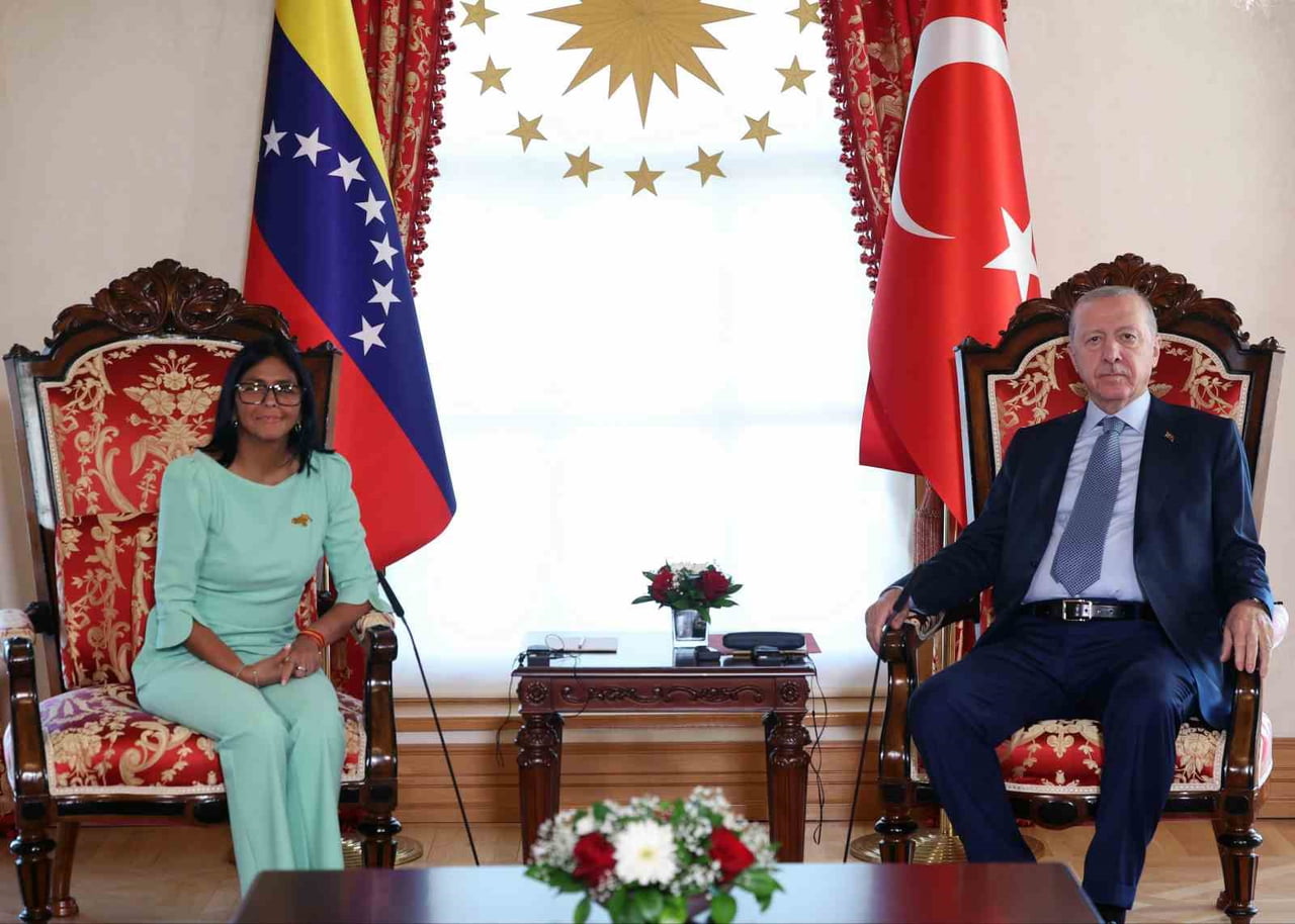 CUMHURBAŞKANI RECEP TAYYİP ERDOĞAN, VENEZUELA CUMHURBAŞKANI VEKİLİ DELCY RODRİGUEZ İLE...