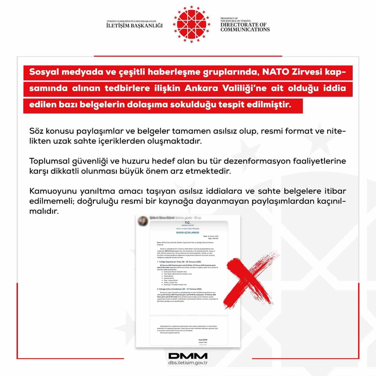 CUMHURBAŞKANLIĞI İLETİŞİM BAŞKANLIĞI DEZENFORMASYONLA MÜCADELE MERKEZİ (DMM), NATO ZİRVESİ...