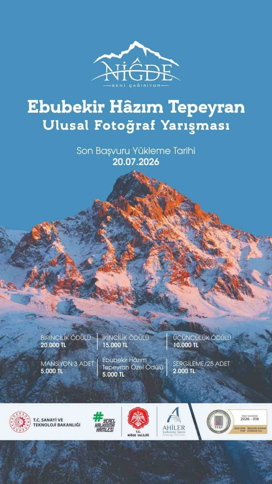 EBUBEKİR HAZIM TEPEYRAN ULUSAL FOTOĞRAF YARIŞMASI İÇİN GERİ SAYIM BAŞLADI