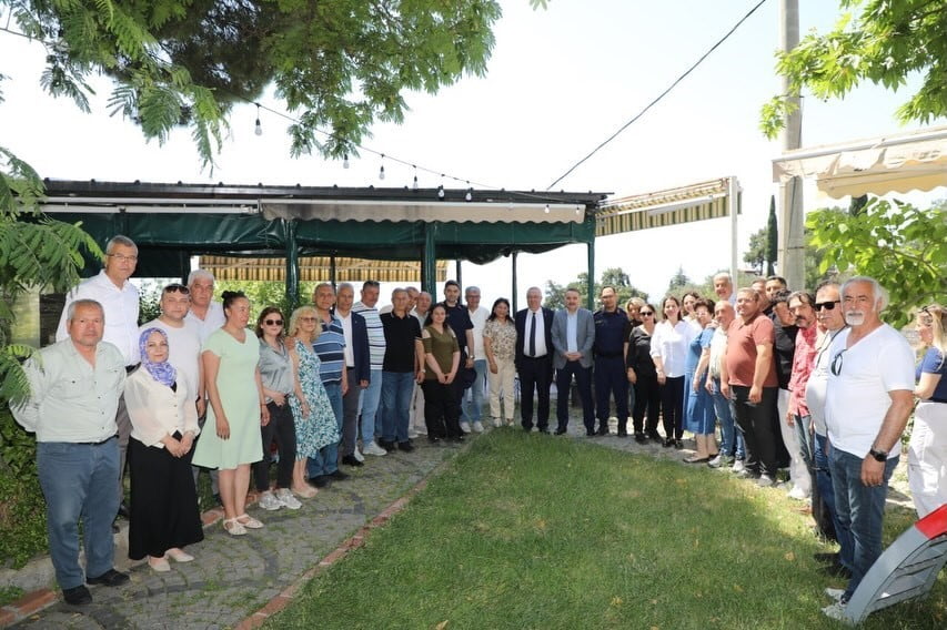 EDREMİT KAYMAKAMI AHMET ODABAŞ, EDREMİT BELEDİYE BAŞKANI MEHMET ERTAŞ VE YEREL YÖNETİM HEYETİYLE...
