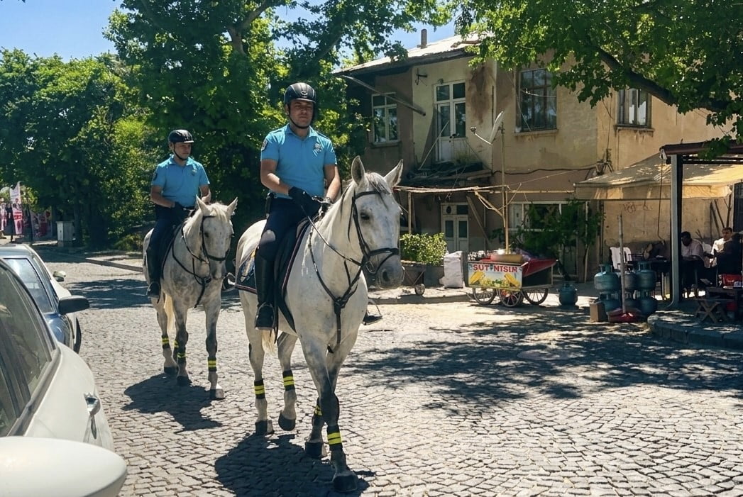 ELAZIĞ İL JANDARMA KOMUTANLIĞINA BAĞLI ATLI JANDARMA TİMİ, TARİHİ HARPUT MAHALLESİ'NDE ÖNLEYİCİ...