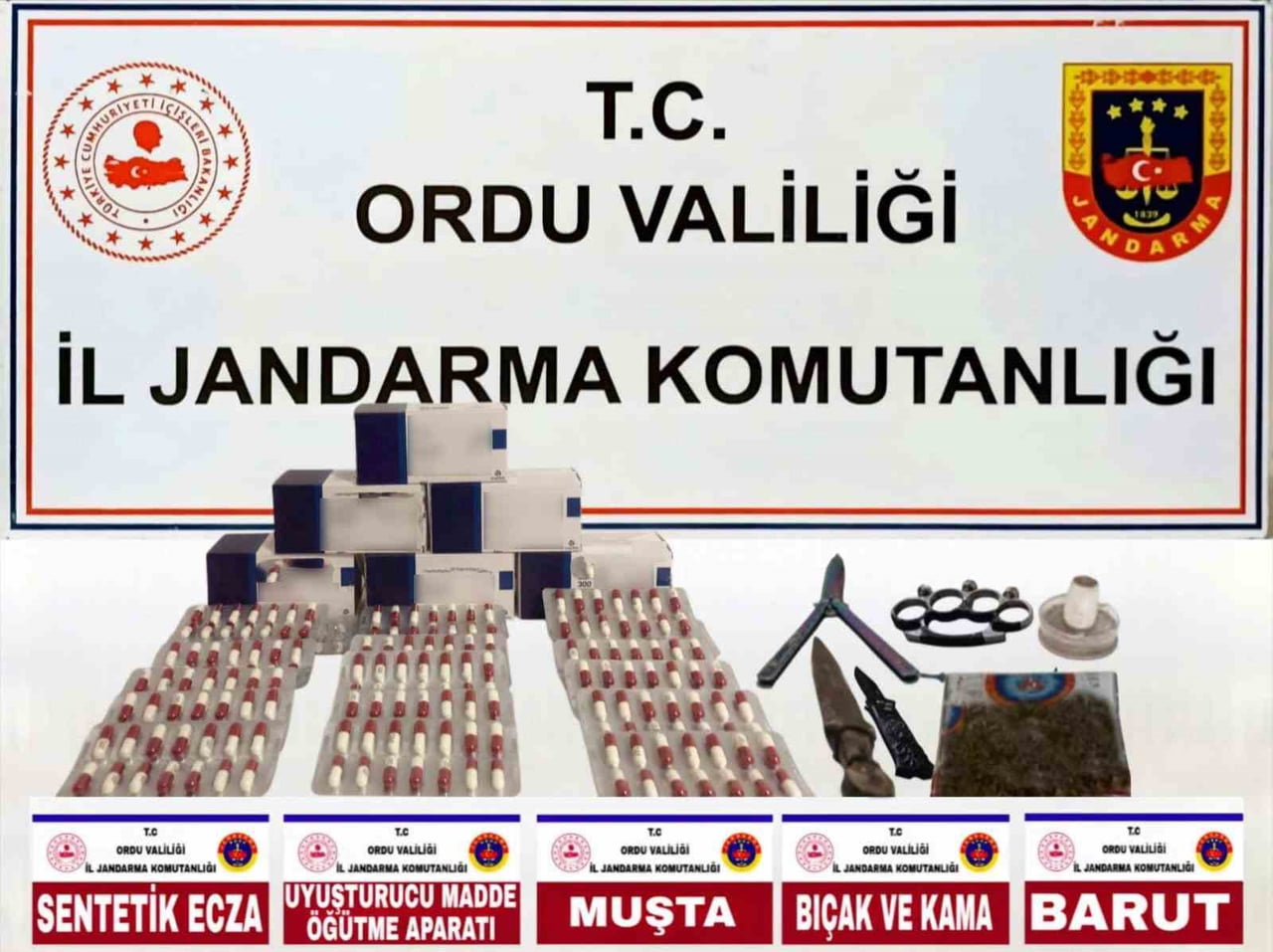 ELE GEÇİRİLEN UYUŞTURUCU VE DİĞER MADDELER