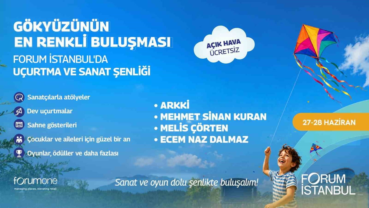 FORUM İSTANBUL, 27-28 HAZİRAN TARİHLERİNDE DÜZENLEYECEĞİ "UÇURTMA VE SANAT ŞENLİĞİ" İLE YAZA...