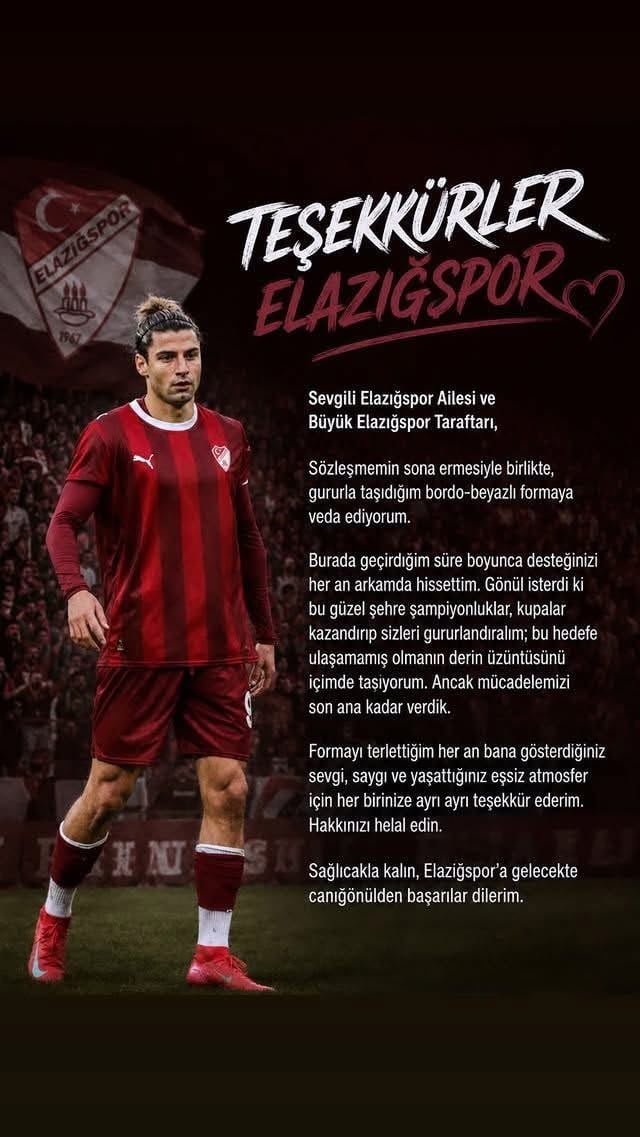 FUAT BAVUK ELAZIĞSPOR'A VEDA ETTİ