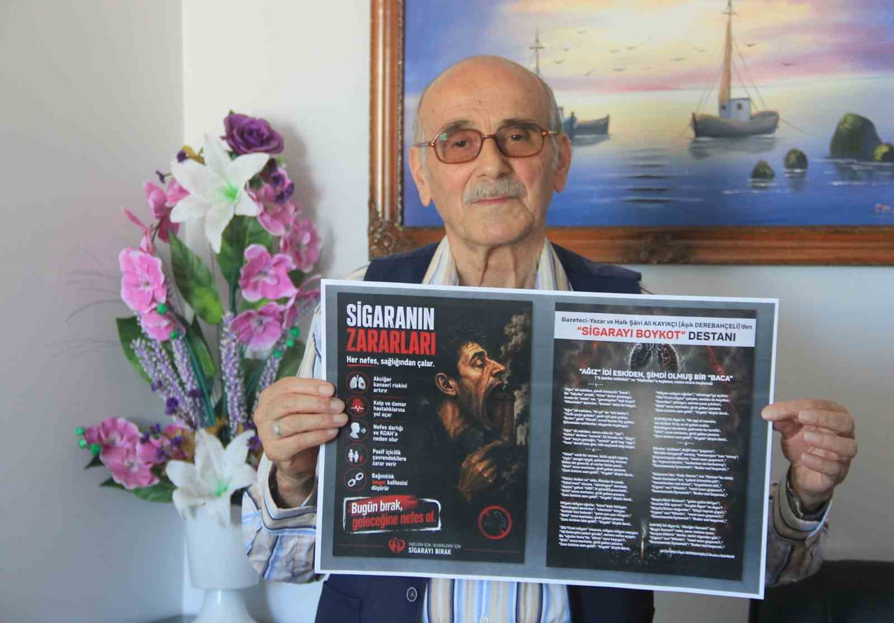 GAZETECİ-YAZAR VE HALK ŞAİRİ ALİ KAYIKÇI, YAZDIĞI "SİGARAYI BOYKOT DESTANI" İLE HEM TÜTÜN...